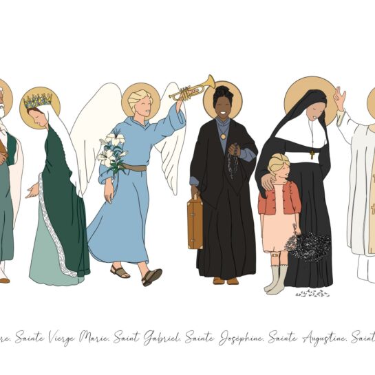 dessin famille saints patrons